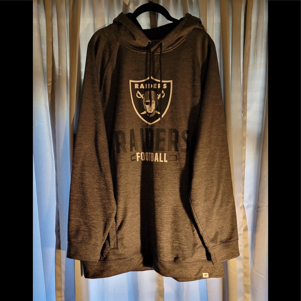 Raiders Fanatics ProLine Gray Hoodie